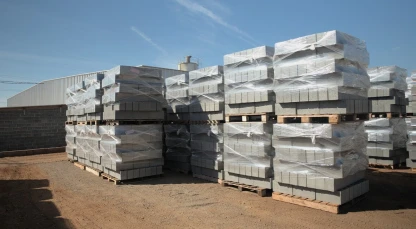 Blocos de concreto em Passos